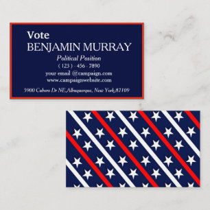 Stars and Stripes Political Campaign Business Card