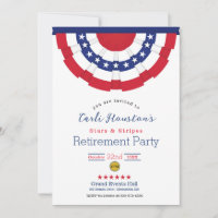 Stars and Stripes Retirement Party Invitation