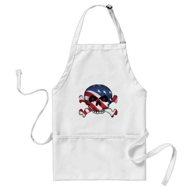 Stars and Stripes Skull Standard Apron (Front)