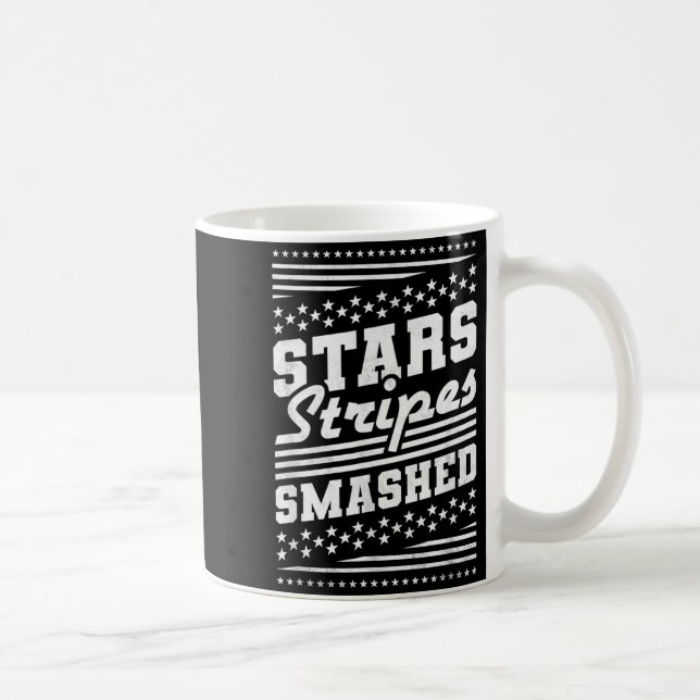 Stars and Stripes Smashed Independence Day Coffee Mug (Right)