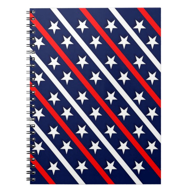 Stars and Stripes Spiral Notebook (Front)