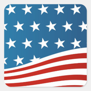 Stars and Stripes Square Sticker