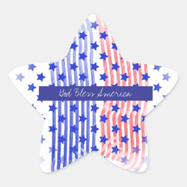 stars and stripes star sticker (Front)