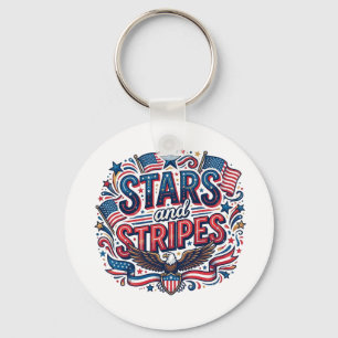 Stars and Stripes T-Shirt Key Ring