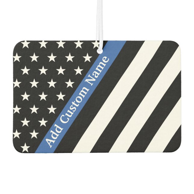Stars and Stripes Thin Blue Line Car Air Freshener (Front)