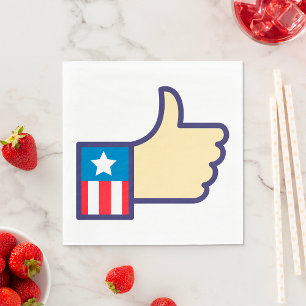 Stars And Stripes Thumbs Up American Napkins
