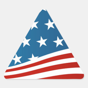 Stars and Stripes Triangle Sticker