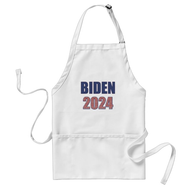 Stars and Stripes Typography Biden 2024 Standard Apron (Front)
