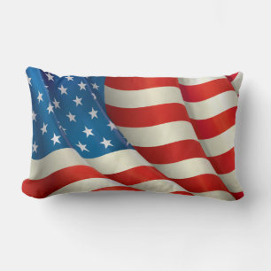 Stars and Stripes U.S. Flag Lumbar Cushion