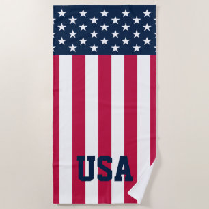 Stars and Stripes USA Flag Beach Towel