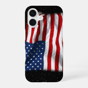 Stars and Stripes USA Patriotic American Flag iPhone 16 Case