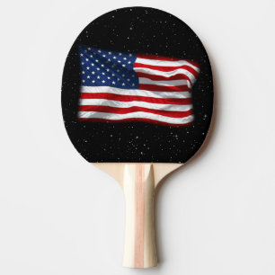 Stars and Stripes USA Patriotic American Flag Ping Pong Paddle
