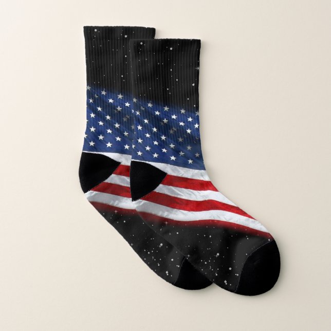 Stars and Stripes USA Patriotic American Flag Socks (Pair)