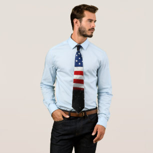 Stars and Stripes USA Patriotic American Flag Tie