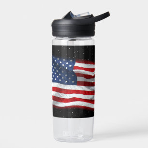 Stars and Stripes USA Patriotic American Flag Water Bottle