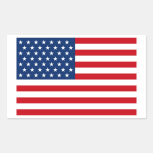Stars and Stripes USA Rectangular Sticker