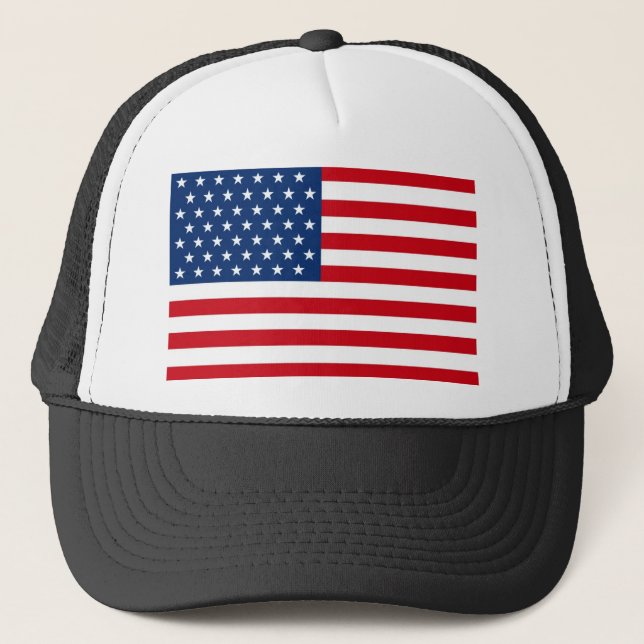 Stars and Stripes USA Trucker Hat (Front)