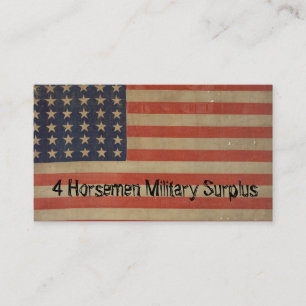 Stars and Stripes Vintage Patriotic American Flag Business Card