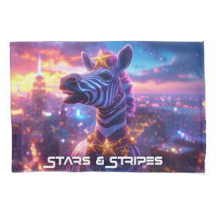 Stars And Stripes with Zebra Zanzibar Pillowcase