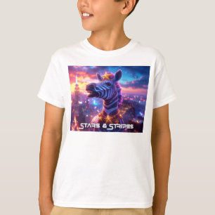 Stars And Stripes with Zebra Zanzibar - T-Shirt