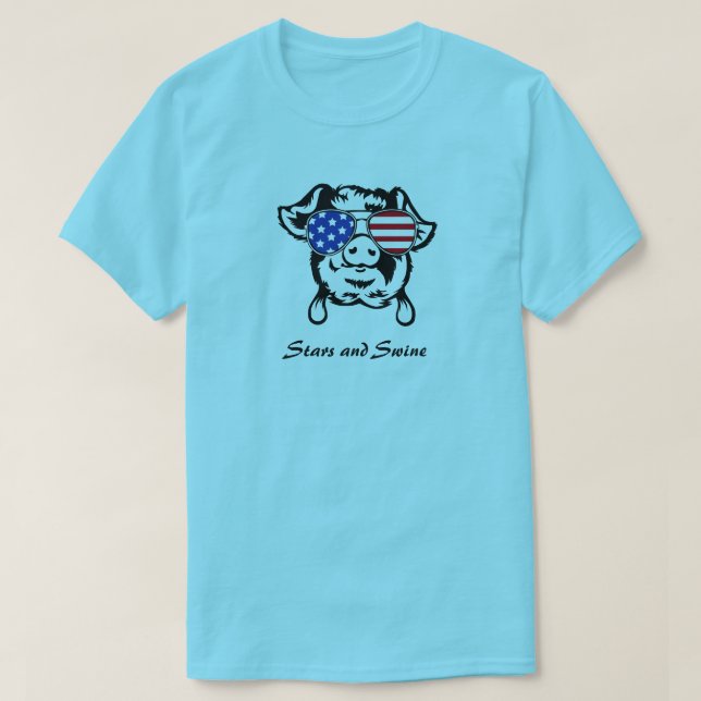 Stars and Swine T-Shirt (Design Front)