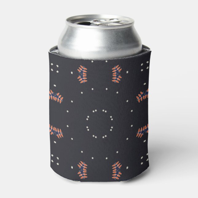 Stars And Unique Spaceship Pattern Can Cooler (Can Front)