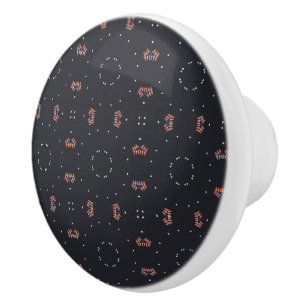 Stars And Unique Spaceship Pattern Ceramic Knob