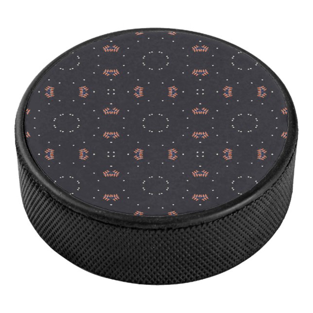 Stars And Unique Spaceship Pattern Hockey Puck (3/4)