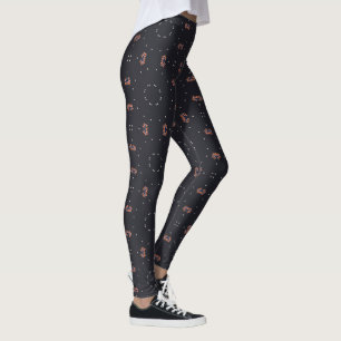 Stars And Unique Spaceship Pattern Leggings