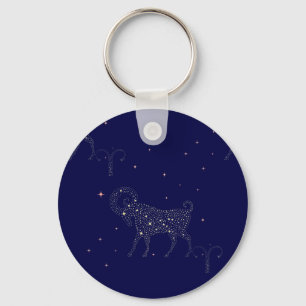 stars aries key ring