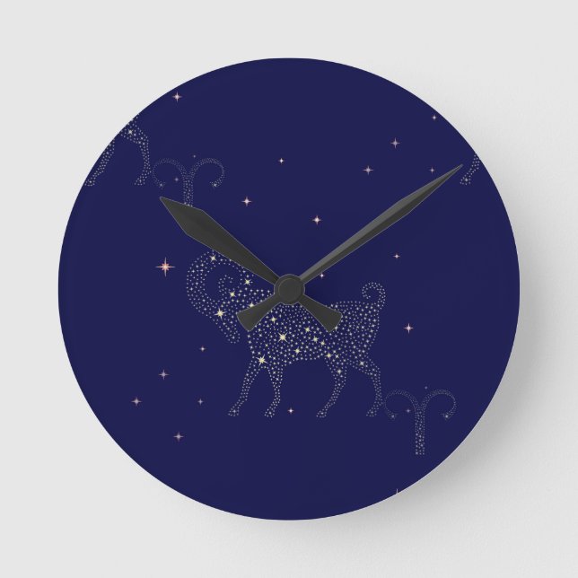 stars aries round clock (Front)