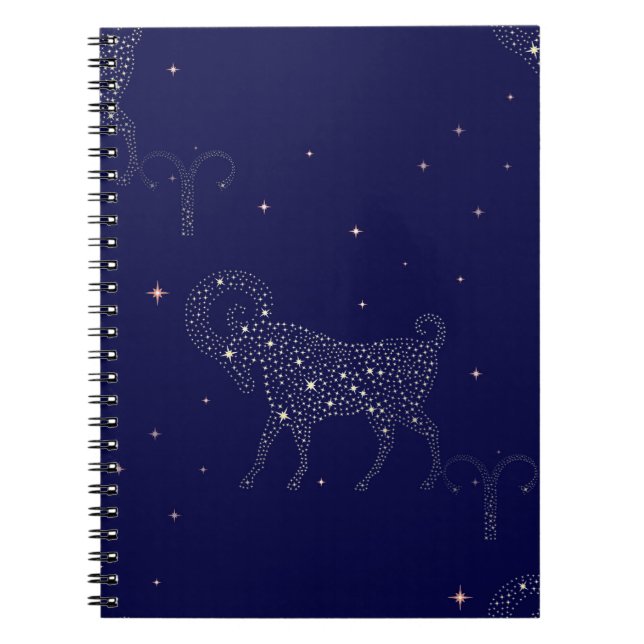 stars aries spiral notebook (Front)