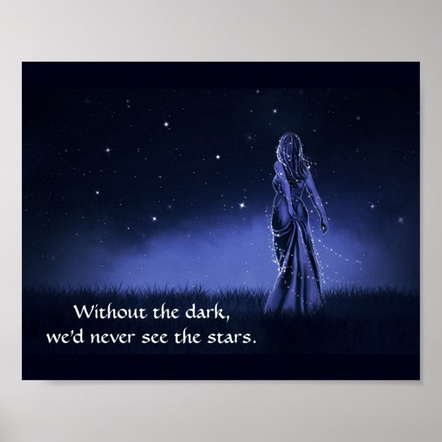 Stars at Night Inspirational & Spiritual Quote Poster (Front)