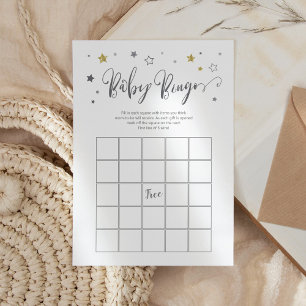 Stars Baby Bingo Gender Reveal Baby Shower Game