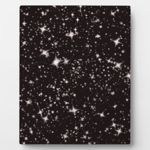 stars black night plaque