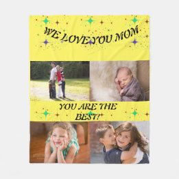 Stars Blasting Expression Love Frestyle 4 photos Fleece Blanket