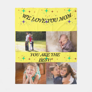 Stars Blasting Expression Love Frestyle 4 photos Fleece Blanket