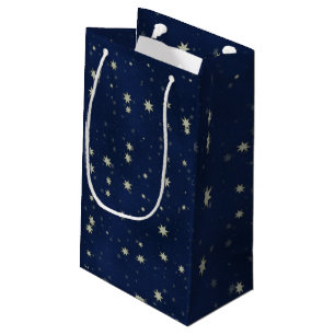 stars blue small gift bag