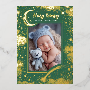 Stars Celestial Cute Green Newborn Photos Birth