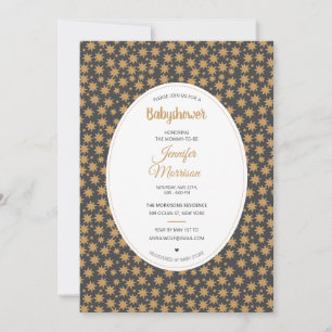 Stars Celestial Magical Boho Gold Baby Shower Invitation