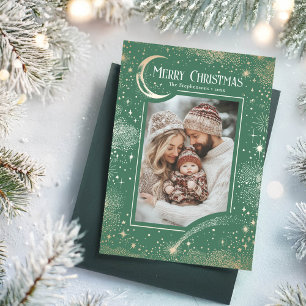Stars Celestial Magical Merry Christmas Photo Holiday Card