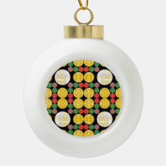 Stars Circles Ceramic Ball Christmas Ornament