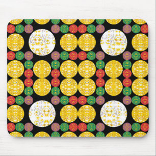 Stars Circles Mouse Pad