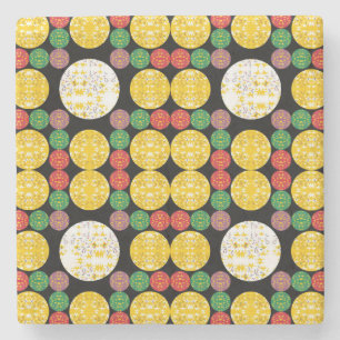 Stars Circles Stone Coaster