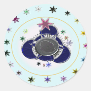 Stars  classic round sticker