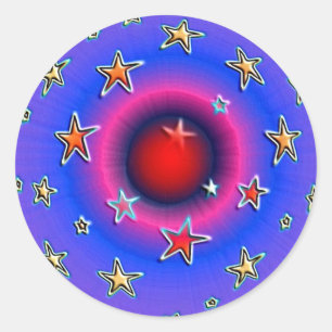 Stars Classic Round Sticker