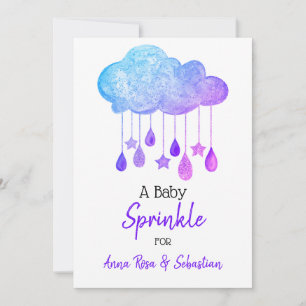 *~* Stars Cloud Rain Drops Sprinkle Shower Invitation