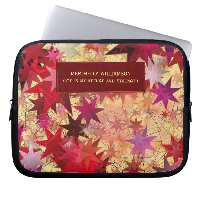 STARS CLUSTER Personalised Christian Scripture Laptop Sleeve (Front)