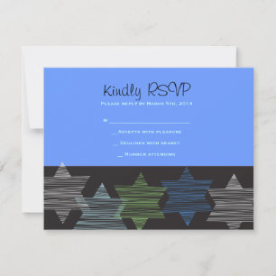 STARS CONNECTING Bar Bat Mitzvah Reception Card