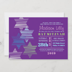STARS CONNECTING Bat Mitzvah Invitation
